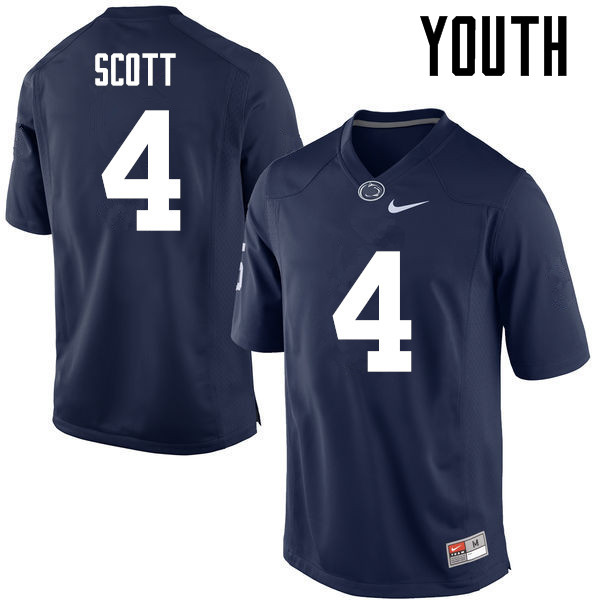 NCAA Nike Youth Penn State Nittany Lions Nick Scott #4 College Football Authentic Navy Stitched Jersey MUN2198GJ